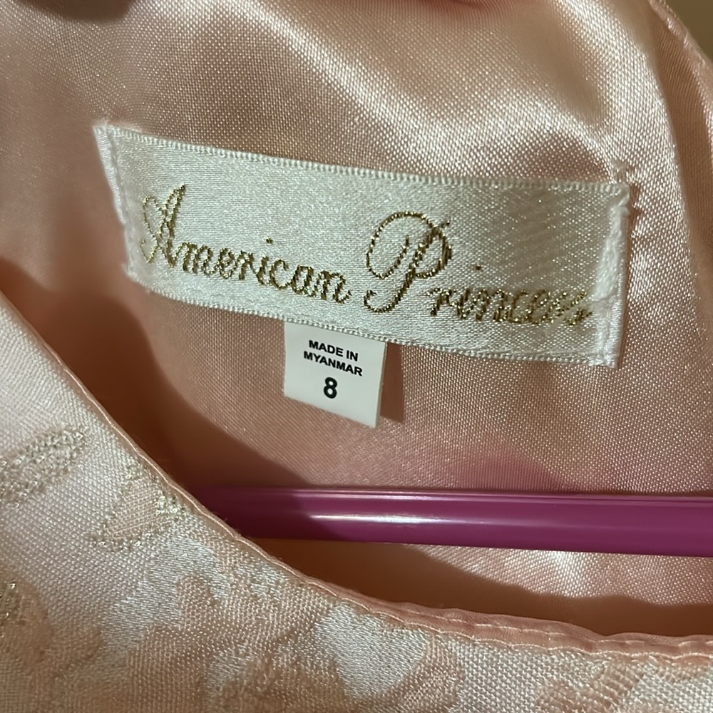 American Princess Peach Floral Dress with Bow 8 - Picture 2 of 3